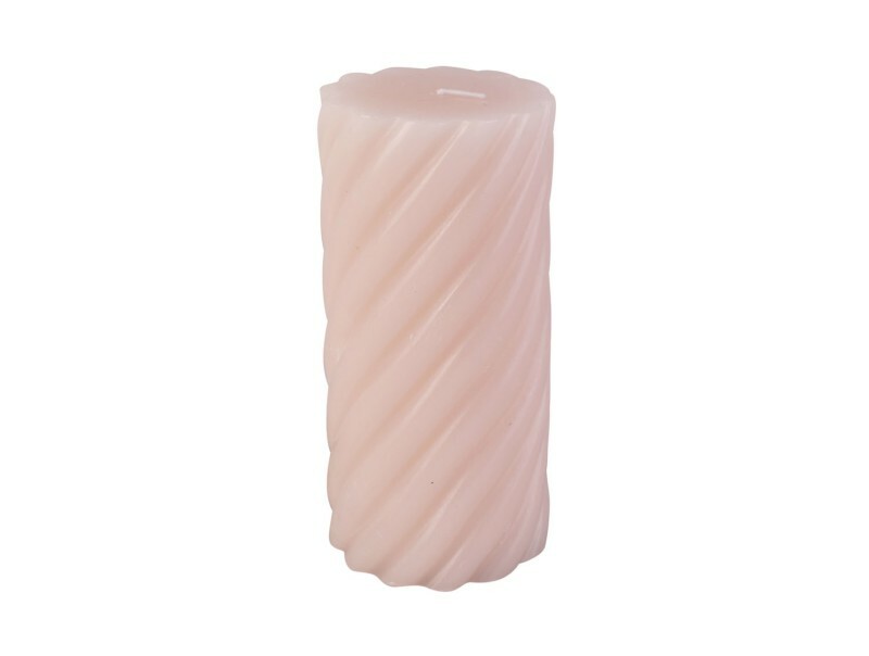 Pt Stomp kaars Swirl soft pink -Large 15 x 7 cm