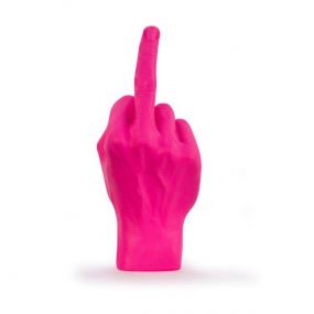 Bitten The finger beeld roze