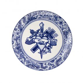 Royal Delft Schiffmacher bord Geloof, Hoop en Liefde 24 cm