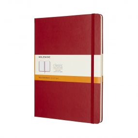 Moleskine Classic notitieboek gelinieerd XL rood