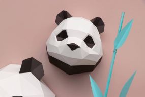 Assembli Baby Panda trofee hoofd