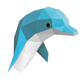 Assembli DIY dierenhoofd papieren Dolfijn