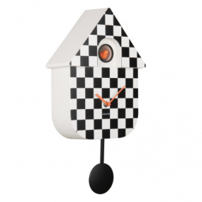 Karlsson koekoeksklok Modern Cuckoo Checker Black