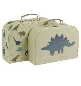 A Little Lovely Company Kofferset Dinosaurussen 2 koffers