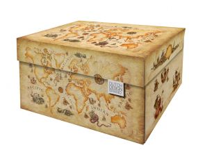 Dutch Design Storage Box Ancient World Map