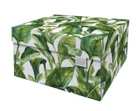 Dutch Design Storage Box Green Leaves