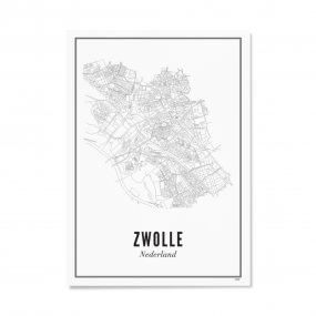 Wijck Zwolle Stad poster 40 x 50 cm