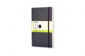 Notebook Large Plain Soft Cover Black
