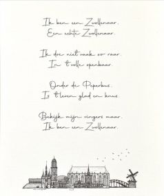 Anke Huizinga Poster “ik ben een Zwollenaar”