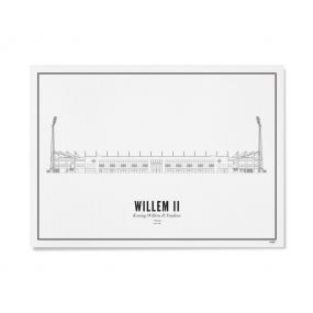 Wijck illustratie Koning Willem II stadion A4 21 x 30