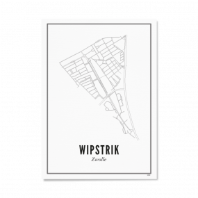 Wijck Zwolle Wipstrik poster A3 30 x 40