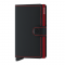 Secrid Mini wallet mat Black and Red voorkant