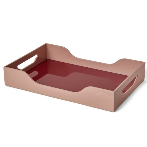 Printworks dienblad Lacquered Tray Swell Maroon Pink M
