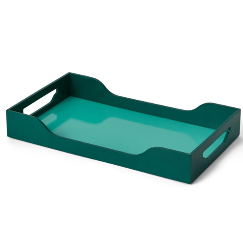 Printworks dienblad Lacquered Tray Swell Turquoise Green L
